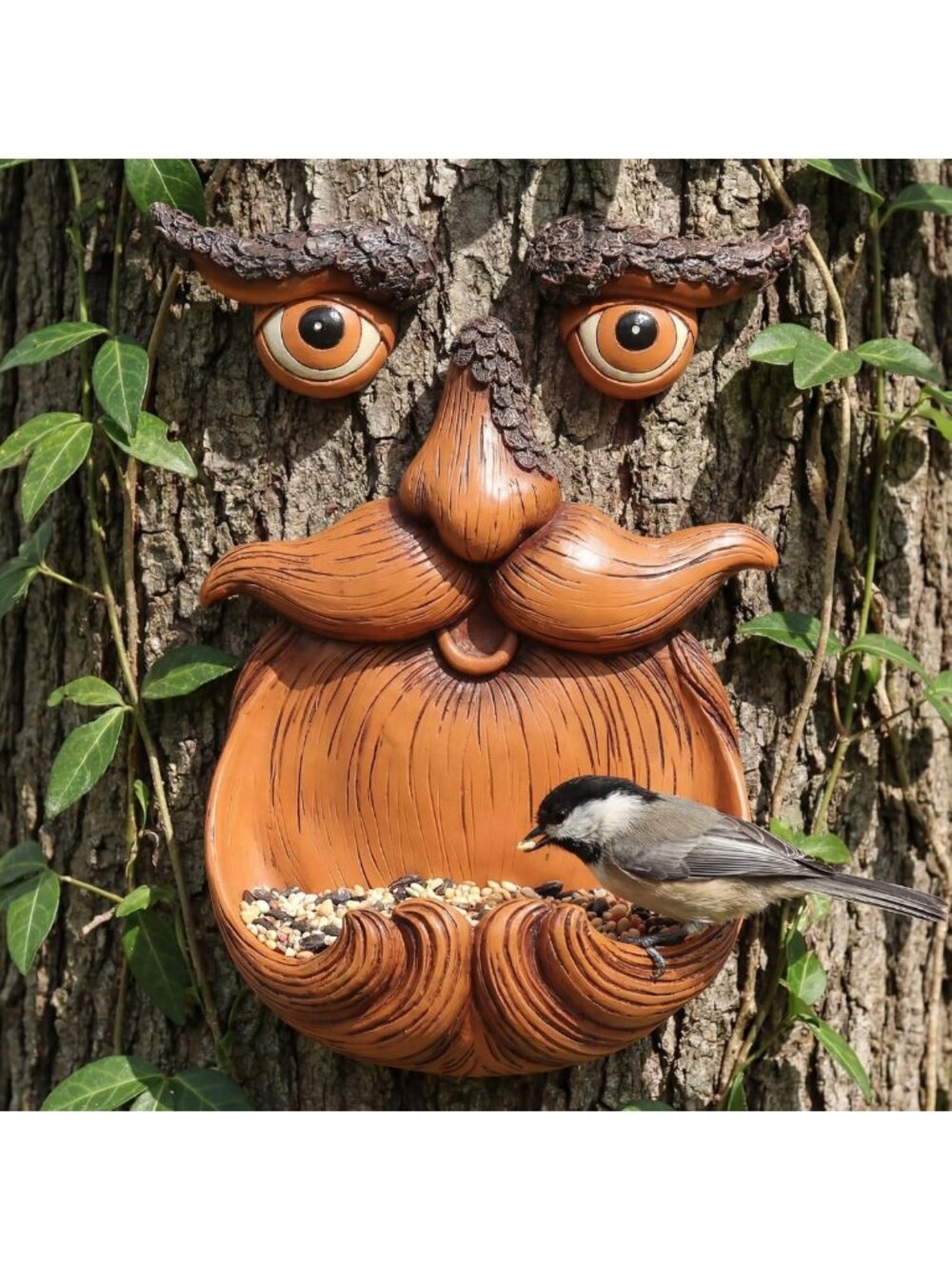 Glow-in-the-Dark Tree Face Decor - Outdoor Garden Art for Lawn & Patio Ornaments